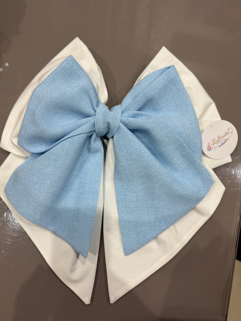 Doppio fiocco in pure cotone mod.CIELO