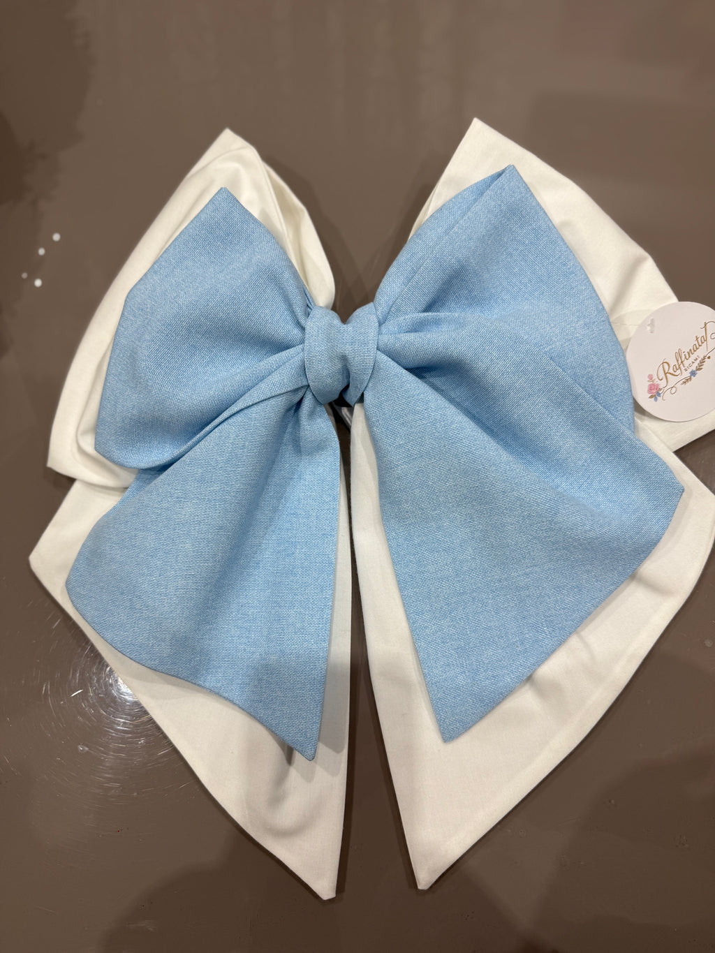 Doppio fiocco in pure cotone mod.CIELO