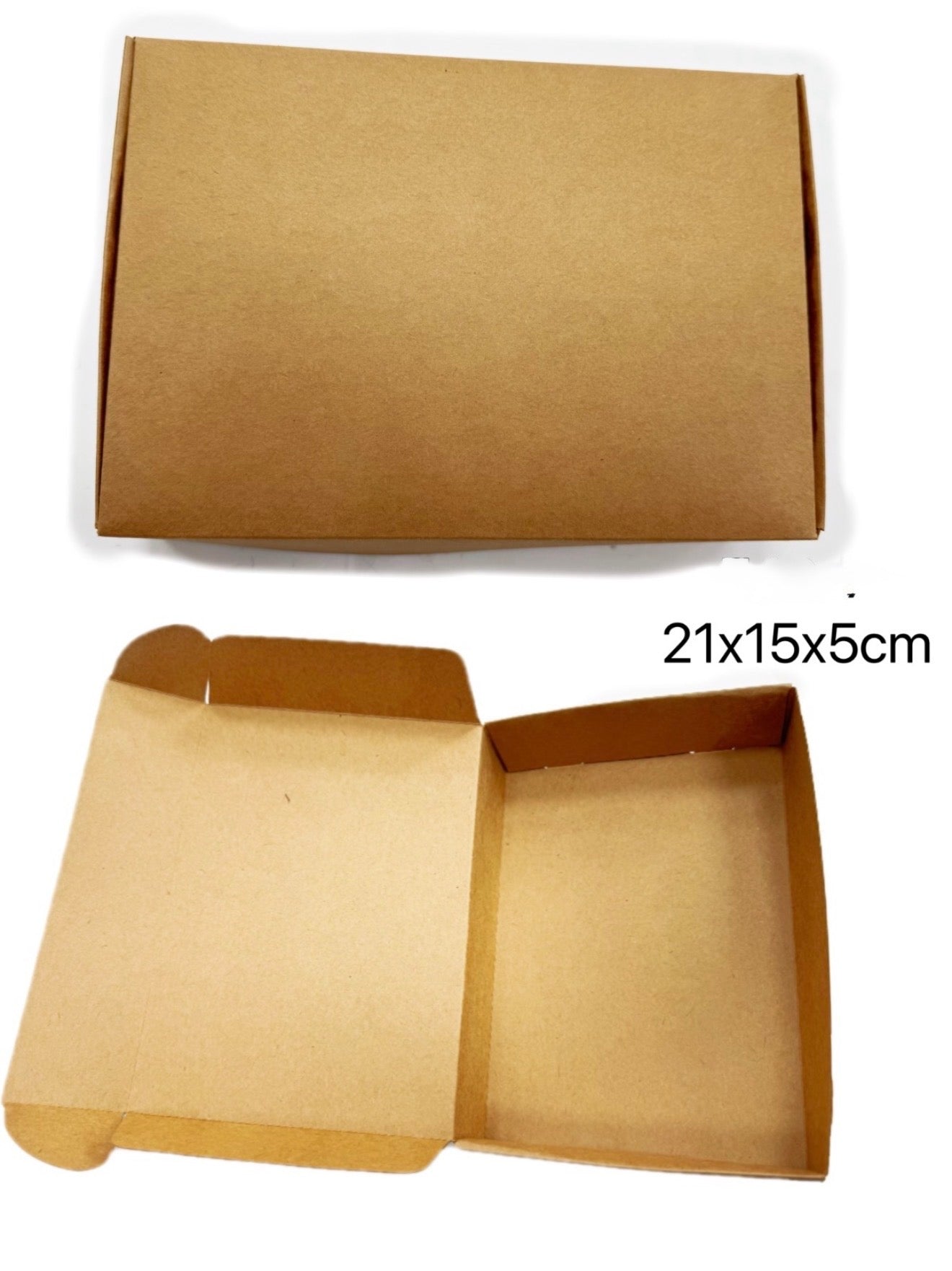 Scatola con coperchio dim. 21x15x5 disponibile in marrone confezione da 12pz